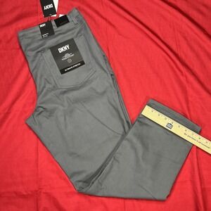 DKNY Ultimate Stretch Slim Fit Pants Stanton Mens Size 38 X 30  Charcoal Gray